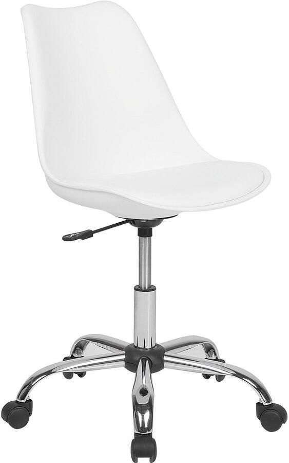 Beliani Bureaustoel Draaibaar DAKOTA Kunstleer Wit - Foto 2