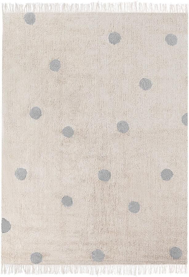 Beliani Kindervloerkleed DARDERE Grijs 140 x 200 cm Katoen