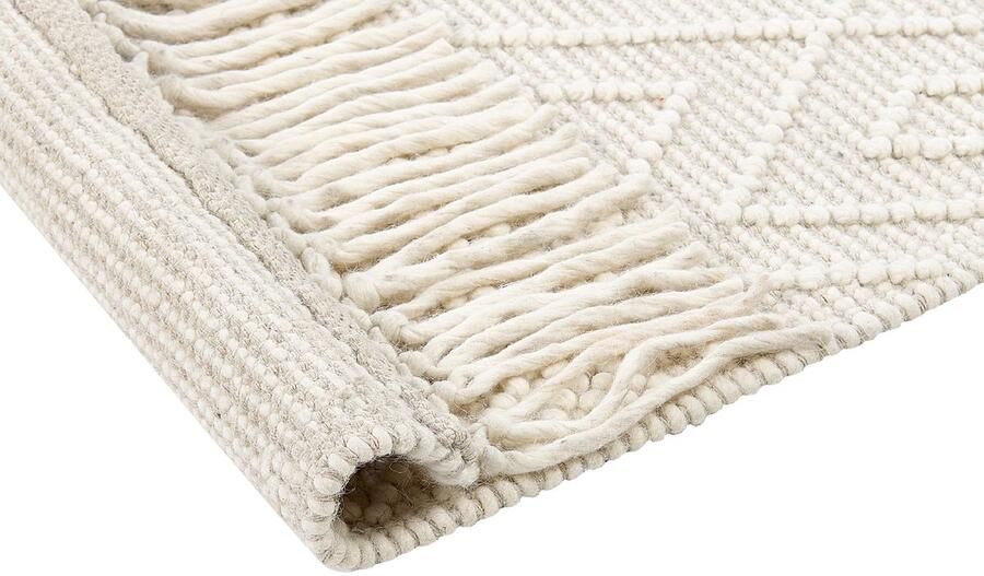 Beliani DARENDE Modern vloerkleed Beige 160 x 230 cm Wol - Foto 2