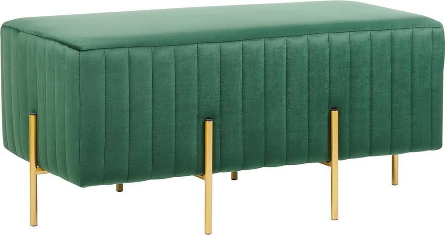 Beliani DAYTON Voetenbankje Donkergroen Fluweel