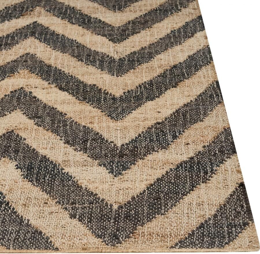 Beliani -DEDEPINARI-Laagpolig vloerkleed-Beige-160 x 230 cm-Jute