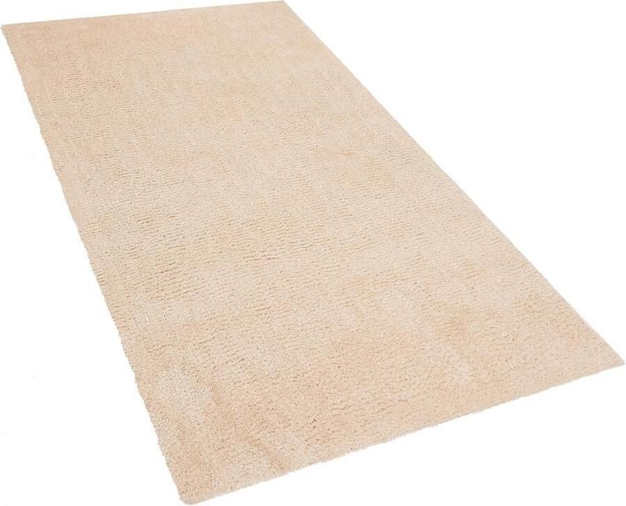 Beliani DEMRE Shaggy vloerkleed Lichtbeige 80 x 150 cm Polyester