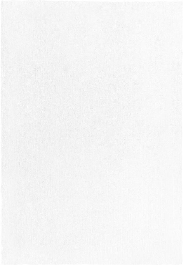 Beliani DEMRE Shaggy vloerkleed Wit 140 x 200 cm Polyester
