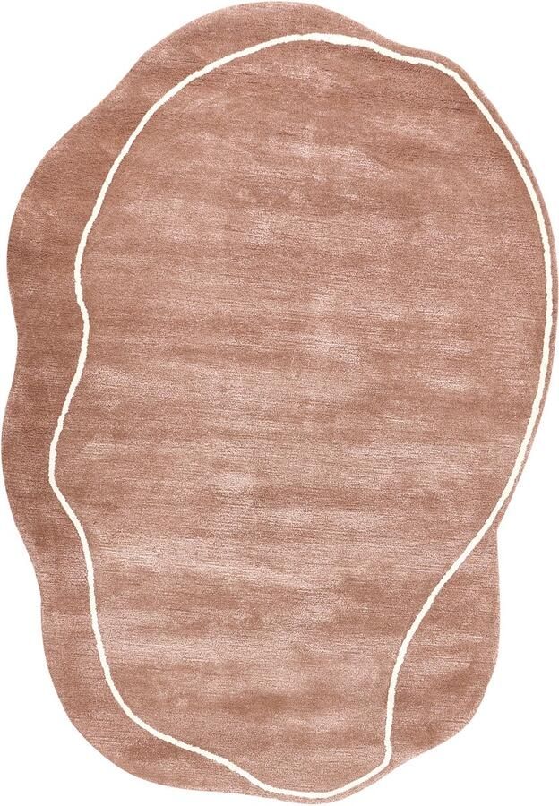 Beliani DERA Vloerkleed Bruin 160 x 230 cm Viscose