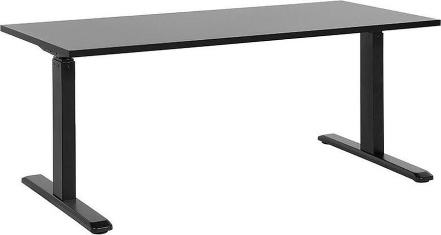 Beliani -DESTIN II-Elektrisch verstelbaar bureau-Zwart-160 x 72 cm-MDF