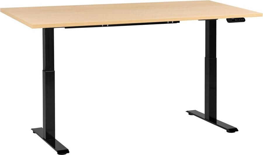 Beliani DESTINES Elektr bureau Zwart Lichtbruin 180 x 72 cm Vezelplaat