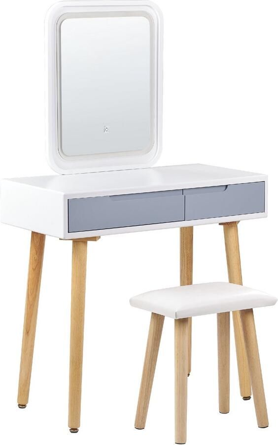 Beliani DIEPPE Kaptafelset Wit Vezelplaat