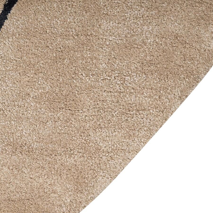 Beliani DIGRI Vloerkleed Beige ⌀ 200 cm Viscose