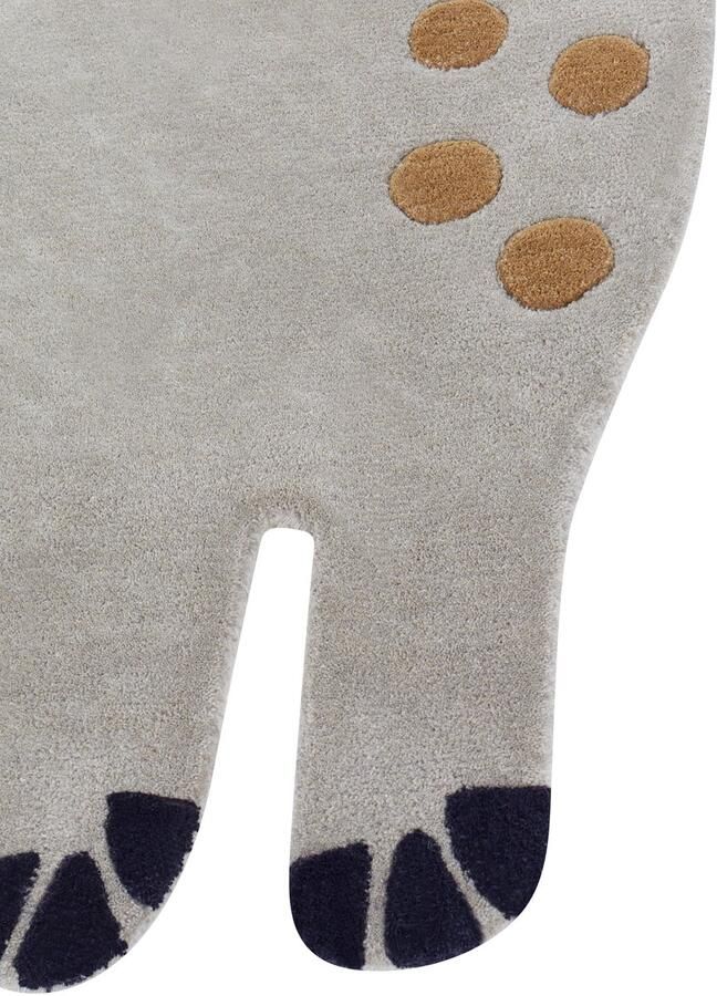 Beliani DINO Vloerkleed Grijs 100 x 160 cm Wol