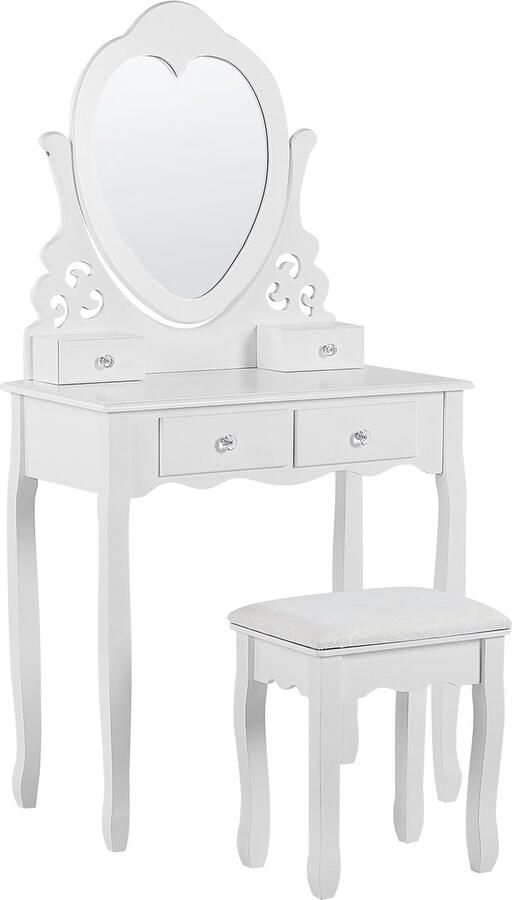 Beliani DIVA Kaptafel Wit MDF