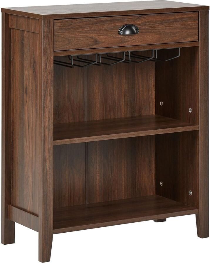 Beliani WALKERSTON Dressoir Donkerhout Vezelplaat