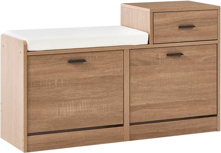 Beliani DUBBO Schoenenkast 2 vakken Lichtbruin Vezelplaat