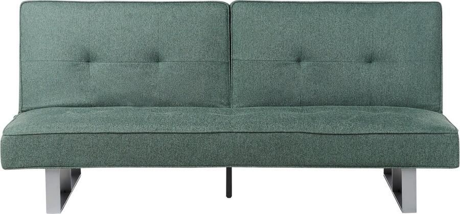 Beliani DUBLIN Slaapbank 3-zits Donkergroen Polyester