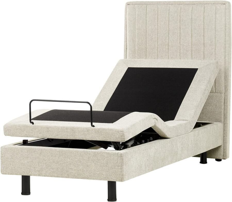 Beliani DUKE II Eenpersoonsbed Beige 80 x 200 cm Polyester