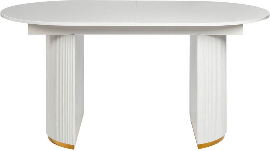 Beliani DULVERTON Uitschuifbare eettafel Wit MDF - Foto 2