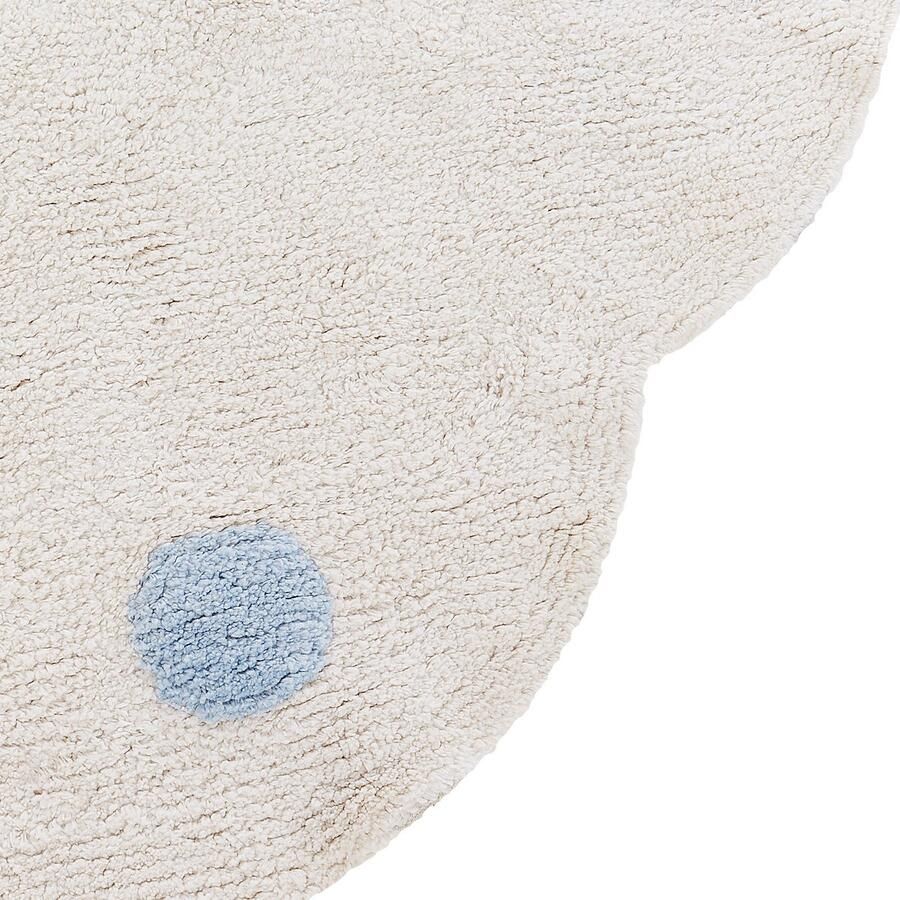 Beliani DUREVI Vloerkleed Lichtbeige 120 cm Katoen