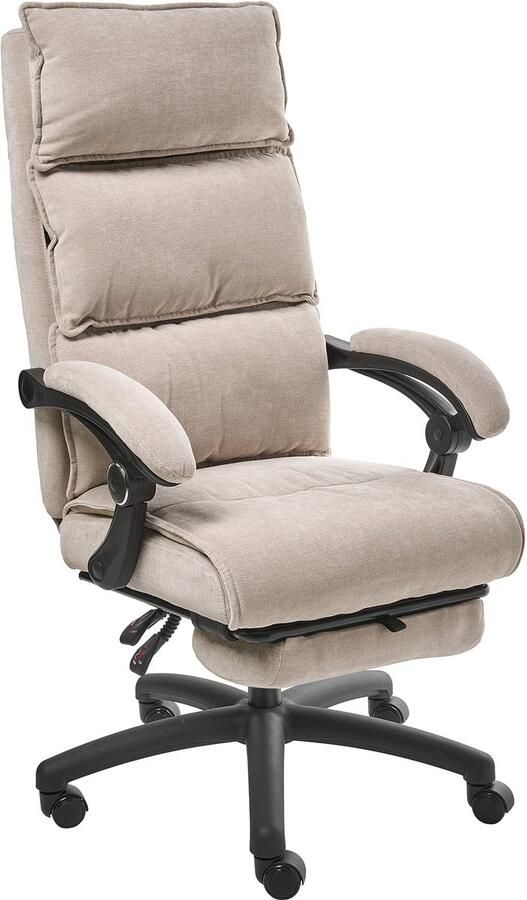 Beliani EATON Directiestoel Beige Chenille