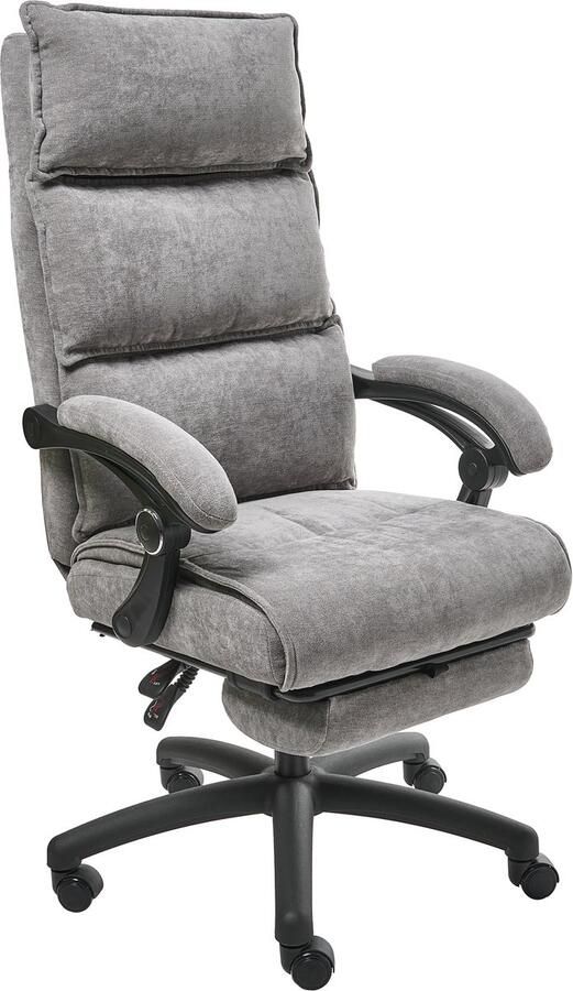 Beliani EATON Directiestoel Grijs Chenille