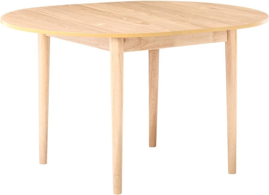 Beliani ECHO Uitschuifbare eettafel Lichtbruin 107 137x107cm MDF