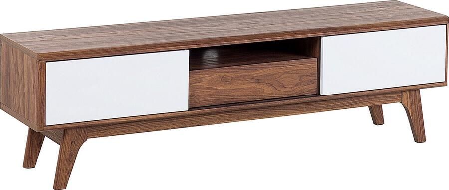 Beliani EERIE TV-meubel Donkere houtkleur MDF - Foto 2