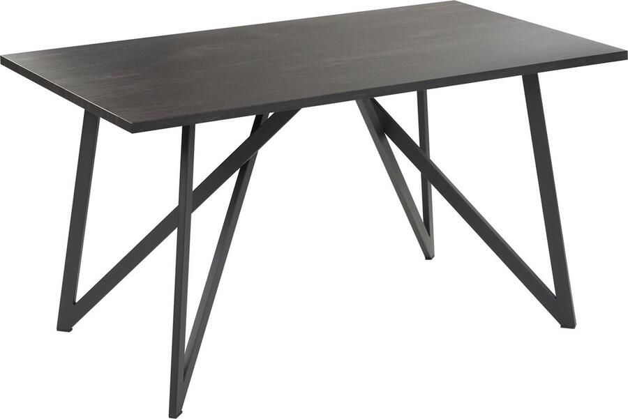 Beliani Eettafel ANNIKA Zwart 140 cm 80 cm
