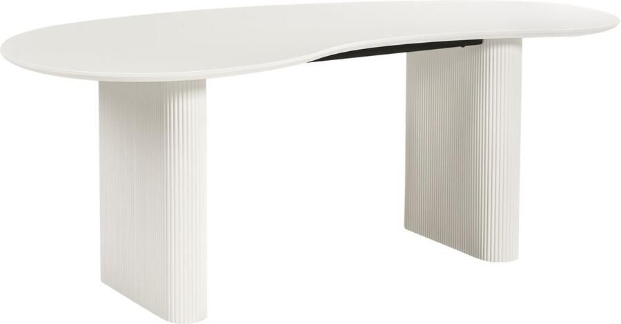 Beliani PEERY Ronde eettafel Wit 198 x 93 cm Hout