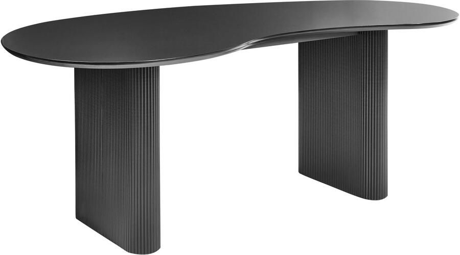 Beliani PEERY Ronde eettafel Zwart 198 x 93 cm Hout