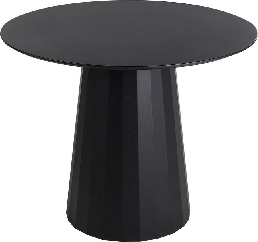 Beliani Eettafel PLATO Zwart 100 cm 100 cm Metaal