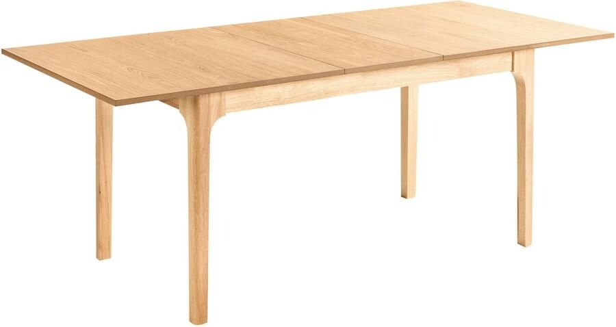 Beliani Eettafel uitschuifbaar DELMAS Licht essenhout 160 200 cm 90 cm