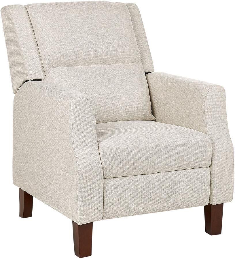 Beliani EGERSUND TV-fauteuil-Donkere houtkleur-Polyester