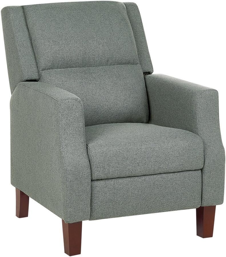 Beliani EGERSUND TV-fauteuil-Donkere houtkleur-Polyester