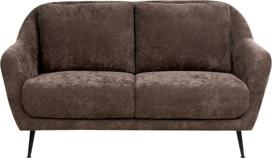 Beliani EIBY Tweezitsbank Donkerbruin Chenille