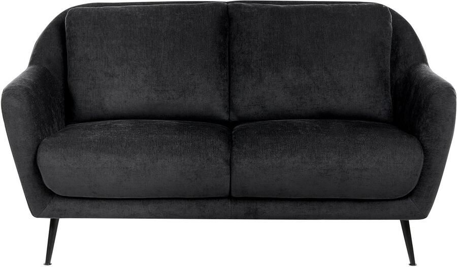 Beliani EIBY Tweezitsbank Zwart Chenille