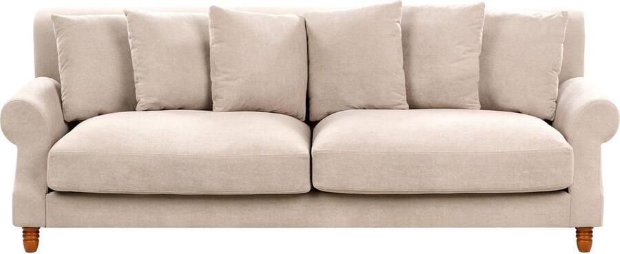 Beliani EIKE Driezitsbank Beige Polyester