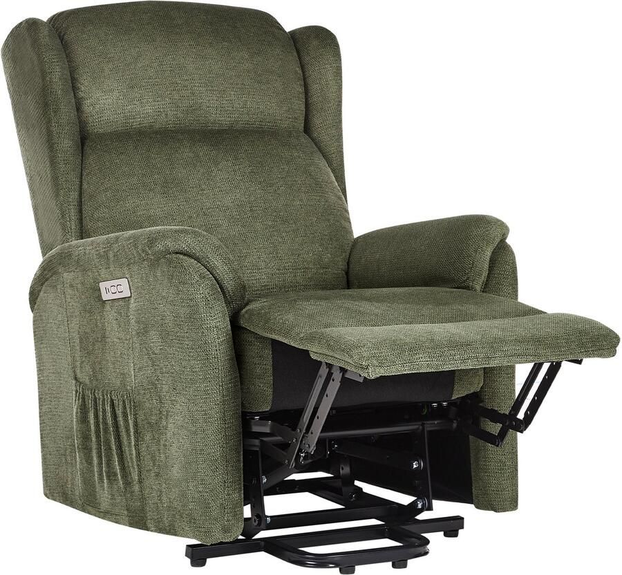 Beliani ELEGY Verstelbare fauteuil Groen Polyester - Foto 2