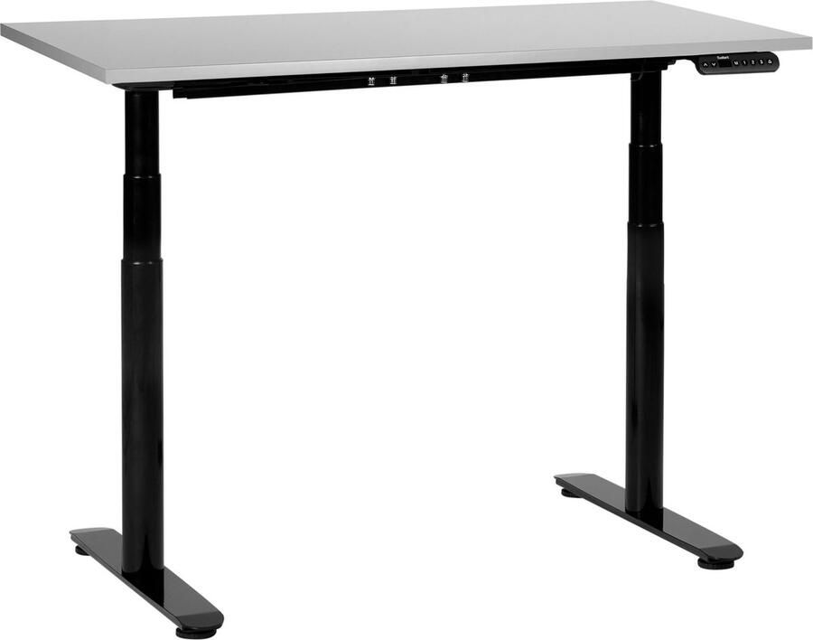 Beliani Elektrisch verstelbaar sta-bureau DESTINAS Grijs zwart 120 cm 72 cm