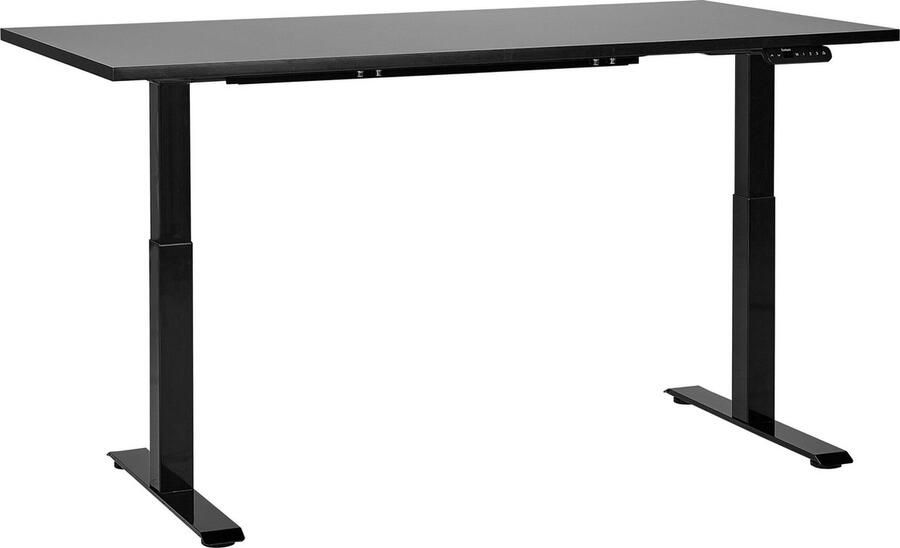 Beliani Elektrisch verstelbaar sta-bureau DESTINES Zwart 160 cm 72 cm