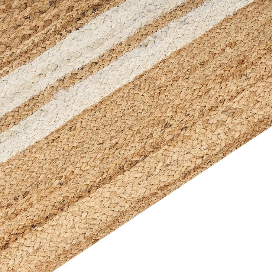 Beliani -ELMALI-Laagpolig vloerkleed-Lichtbeige-160 x 230 cm-Jute