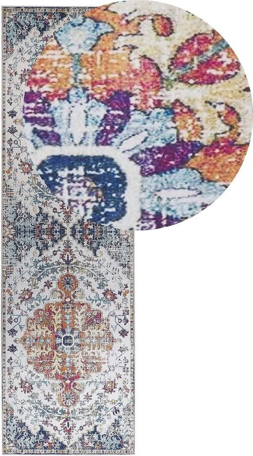 Beliani Vloerkleed polyester meerkleurig 60 x 200 cm ENAYAM - Foto 2