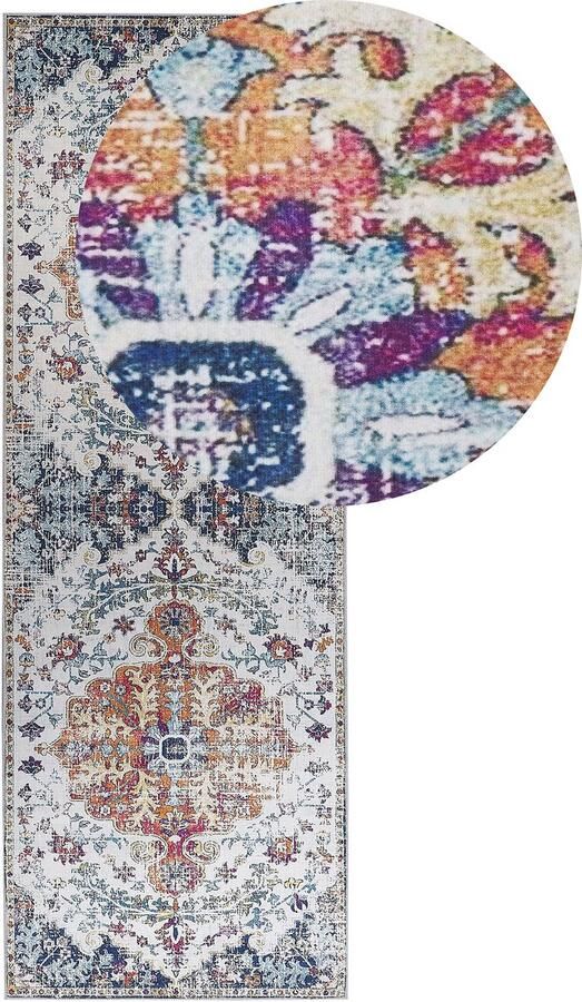 Beliani Vloerkleed polyester meerkleurig 70 x 200 cm ENAYAM - Foto 2