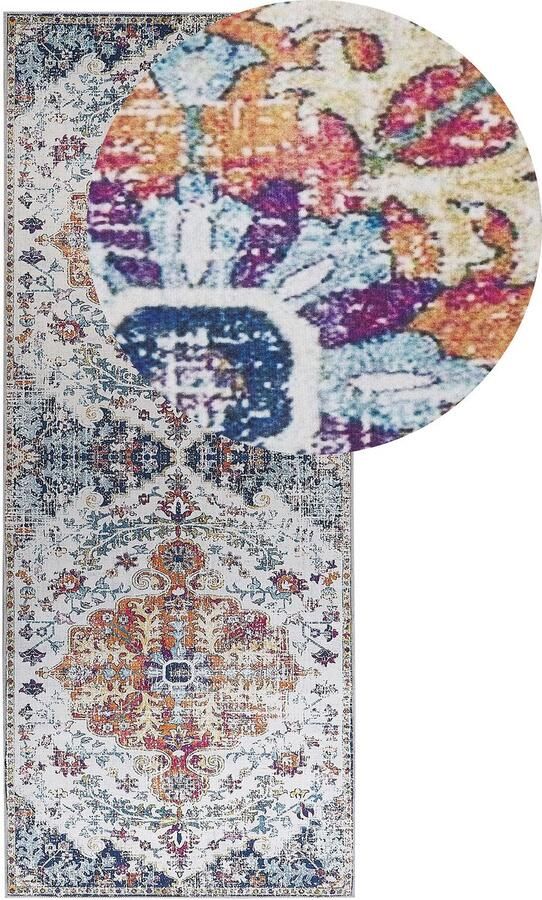 Beliani Vloerkleed polyester meerkleurig 80 x 200 cm ENAYAM - Foto 2