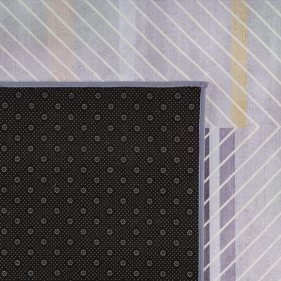 Beliani ERGENLI Laagpolig vloerkleed Lichtgrijs 80 x 150 cm Polyester