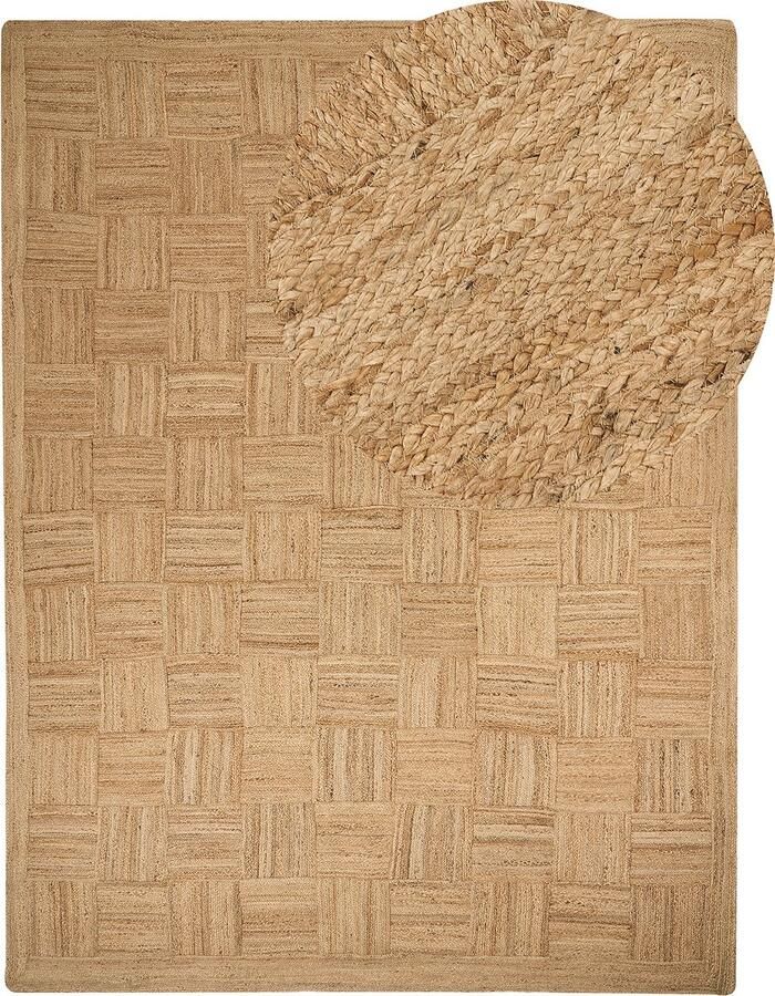 Beliani ESENTEPE Vloerkleed Beige 300 x 400 cm Jute