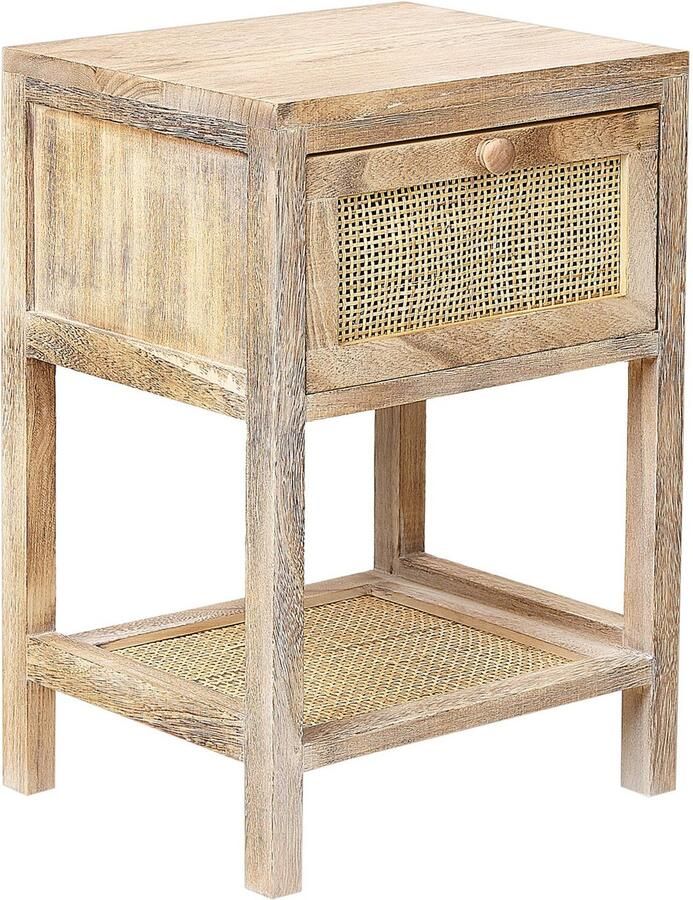 Beliani ESTO Nachtkastje Lichte houtkleur Paulowniahout