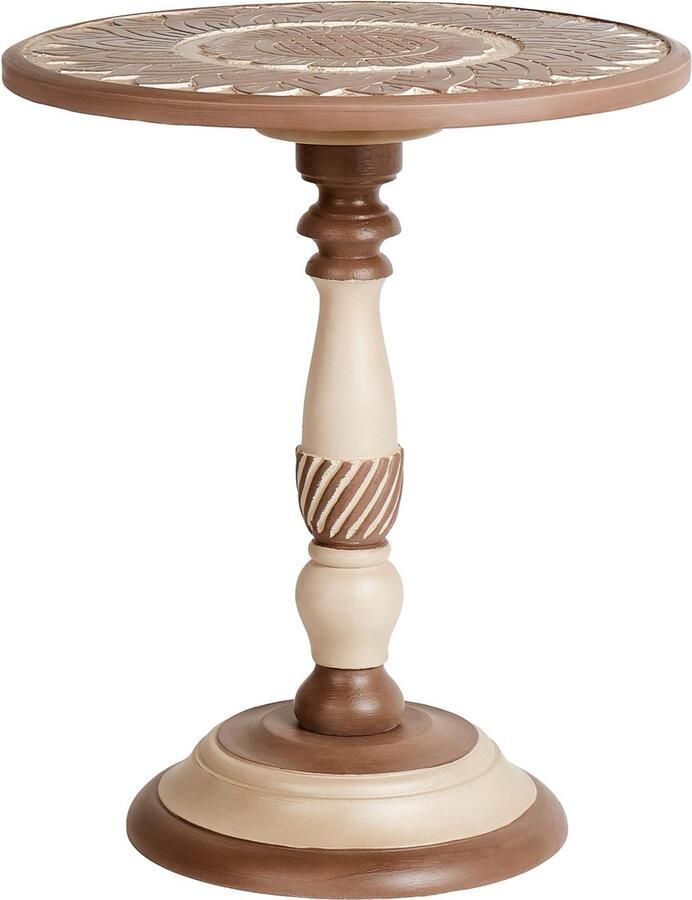 Beliani EULO Bijzettafel Donkerebruin 45 x 45 cm Mangohout