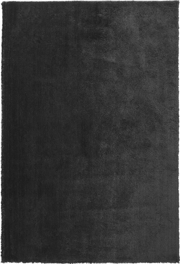 Beliani EVREN Shaggy vloerkleed Zwart 160 x 230 cm Polyester