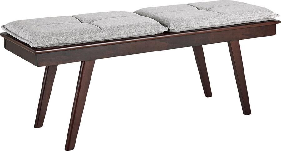 Beliani EXTON Bankje met zitkussen Donkere houtkleur