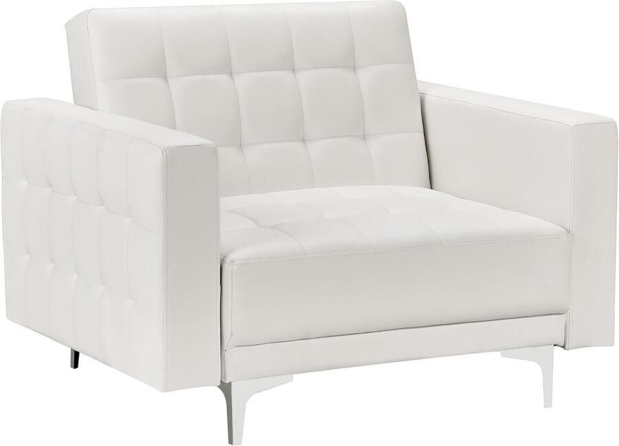 Beliani ABERDEEN Fauteuil Wit Kunstleer