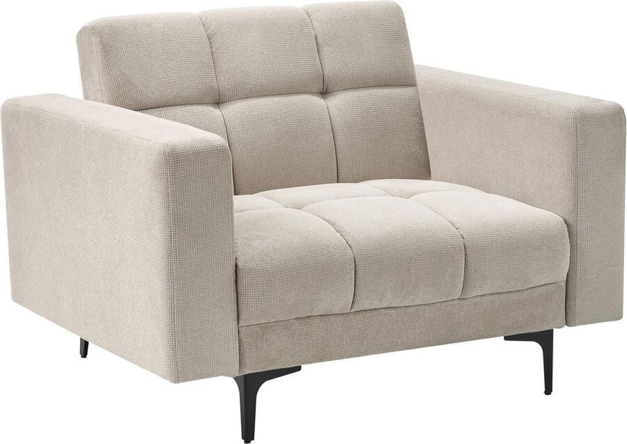 Beliani ALNES Fauteuil Beige Polyester