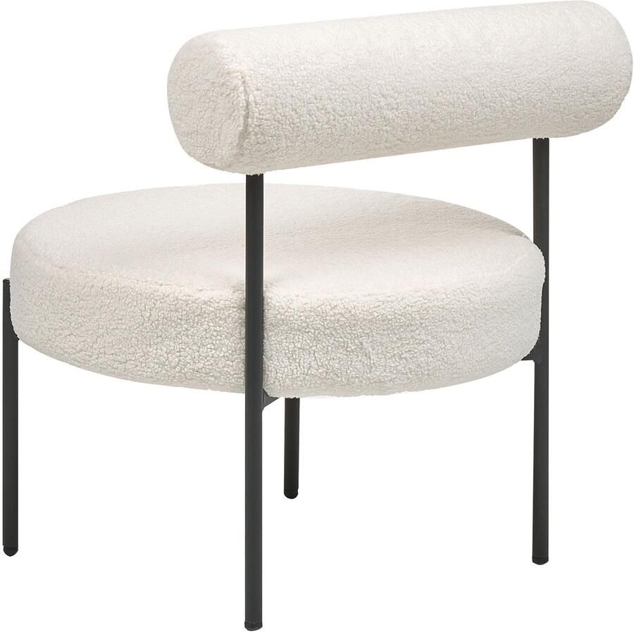 Beliani ALPHA Fauteuil Wit Bouclé